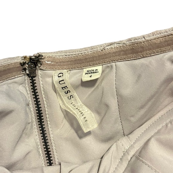 GUESS Light Beige Strapless Lace Peplum Formal Cocktail Mini Dress-Size 4 - Picture 7 of 15